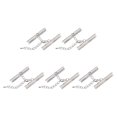 thumbnail image 1 of 10Set Ribbon Crimp Clamp Ends Lobster Claw Clasps & Chain 40mm Silver Tone for DIY, 1 of 7