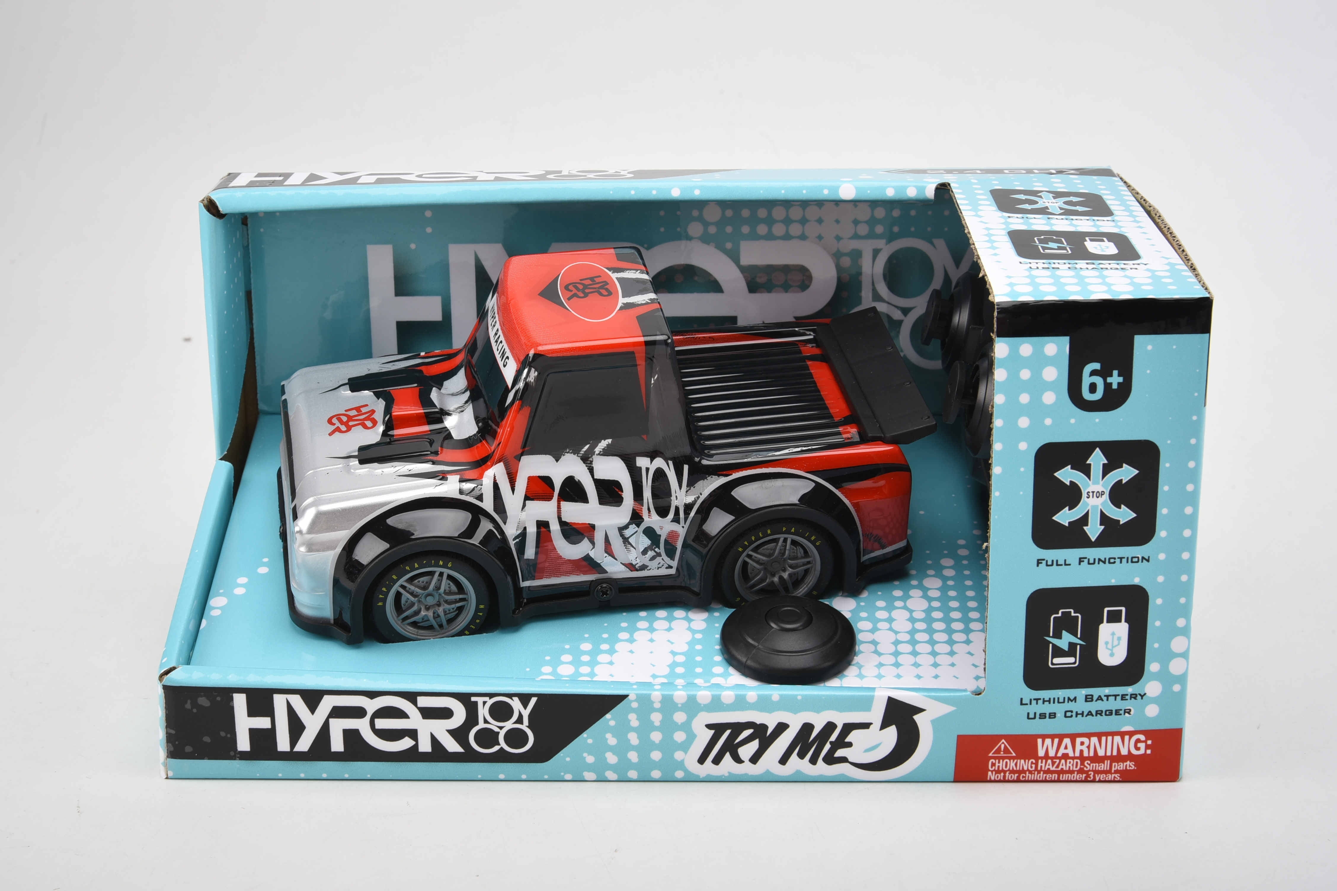 Mini camion de course télécommandé à LED Hyper Toys