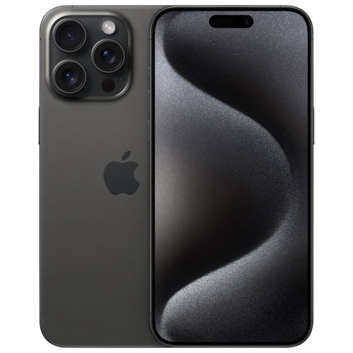 Restored Apple iPhone 15 Pro Max 256GB Black Titanium Unlocked Smartphone 6.7 inch Super Retina XDR Display - Refurbished Fair