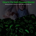 thumbnail image 2 of Personalized Dinosaur Glow in The Dark Kids Throw Blanket, 30"x40", Multicolor, 2 of 6