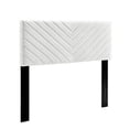 thumbnail image 1 of Modway Alyson Angular Channel Tufted Performance Velvet California King Headboard in White, King King, 1 of 2