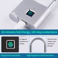 thumbnail image 5 of EGNMCR Bathroom Accessories Fingerprint Padlock, Smart Keyless Lock,Locker Lock, Biometric Metal Keyless Thumbprint Lock,, USB Rechargeable,For Locker, Backpack, Suitcase smart padlock, 5 of 5