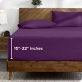 thumbnail image 1 of Bare Home Fitted Sheet - 22" Extra Deep Pocket - Premium 1800 Collection - Twin XL, Plum, 1 of 7