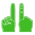 thumbnail image 1 of Green Foam Hand Glove Sports Fan Cheering Finger Pointing Rally Prop Game Event Enthusiasm Accessory Green #8684m, 1 of 5