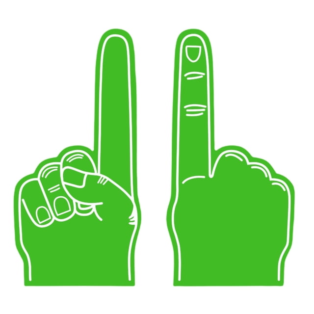 Green Foam Hand Glove Sports Fan Cheering Finger Pointing Rally Prop Game Event Enthusiasm Accessory Green #8684m