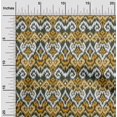 thumbnail image 1 of oneOone Viscose Chiffon Fabric Diamond & Swirl Ikat Decor Fabric Printed BTY 42 Inch Wide, 1 of 4