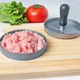 thumbnail image 4 of Hamburger Press Patty Maker with Removable Handle Manual Aluminum Burger Press Non Stick Easy to Clean Kitchen Supply, 4 of 7