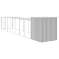 thumbnail image 3 of vidaXL Chicken Cage with Run Light Grey 165x863x181 cm Galvanised Steel, 3 of 5