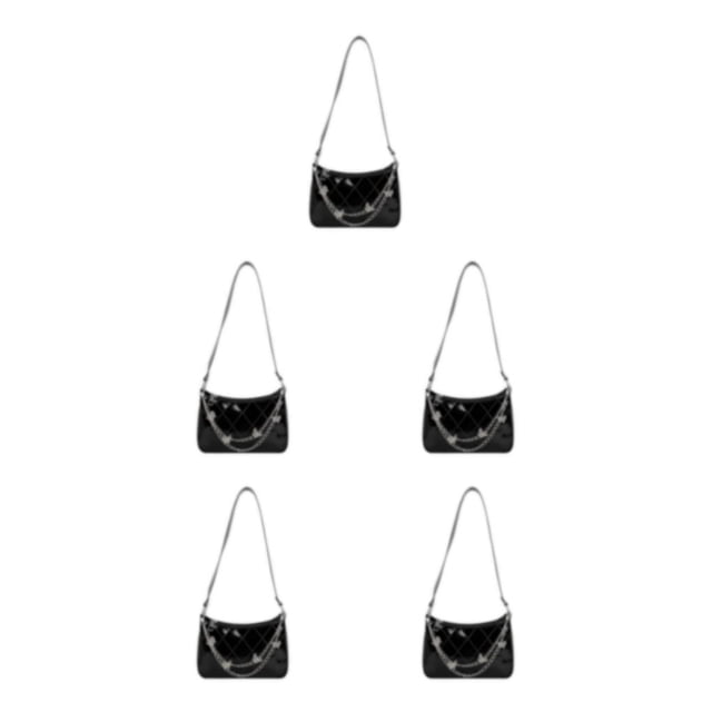 maskred Underarm Bag For Fashionable And Versatile Women For Everyday Wide black 5Set