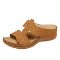 thumbnail image 2 of SMihono Sandals Womens Summer Plus Size Summer Ladies Fashion Open-toe Flower Embroidered Sandals Slipper On Clearance, 2 of 4