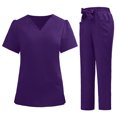 thumbnail image 1 of Women's Short-Sleeved Nurse Work Clothes With Pockets, 1 of 5
