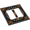 thumbnail image 3 of Nadoabtm Decorative Outlet Covers Boho Mushroom Butterfly Moon Floral Abstract Black 2 Gang Double GFCI Rocker Electrical Wall Panels Light Switch Cover Plate for Bedroom Cabin Decor, 3 of 8