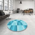 thumbnail image 4 of Ahgly Tapis Rectangulaire Lavable en Machine Intérieur Transitionnel Turquoise Foncé Vert, 5 Pieds x 8 Pieds, 4 of 7