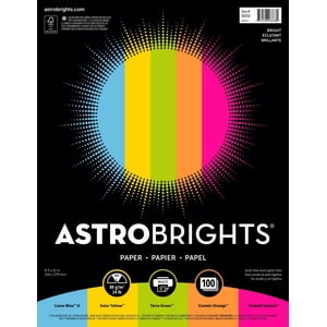 Astrobrights "Bright" 5-Colour Assortiment de papier