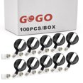 thumbnail image 1 of GOGO 50 PCS Retractable Badge Reel Name Tag Holder Reel Key Clip-Transparent Black-100 pcs, 1 of 8