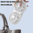 thumbnail image 4 of Portable Fan Handheld With Built-in Battery 10.04 in x 3.15 in Silent Double Headed Foldable Mini USB Charging, 4 of 6
