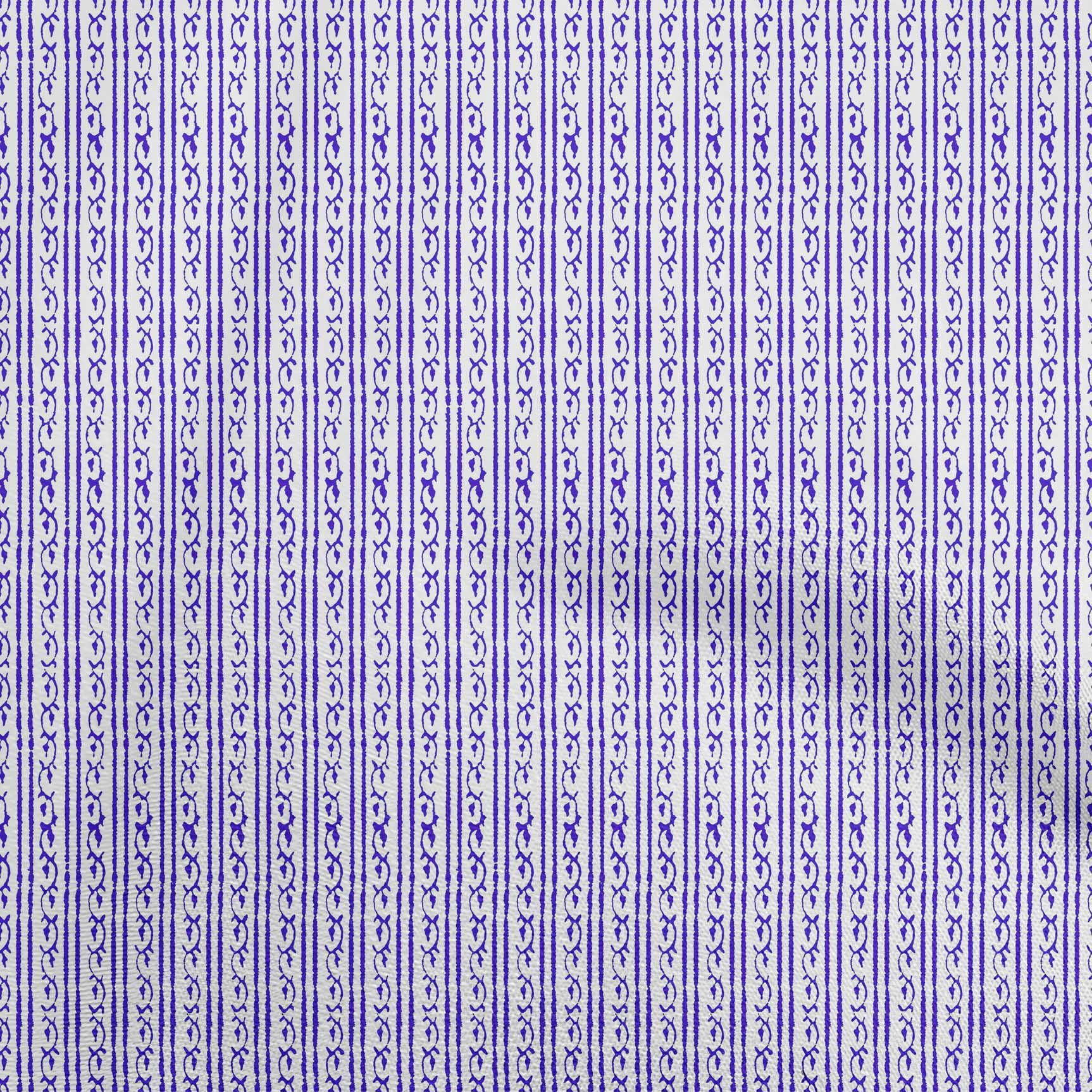oneOone Rayon Indigo Blue Fabric Block Sewing Craft Projects Fabric Prints By Yard 56 Inch Wide-FK