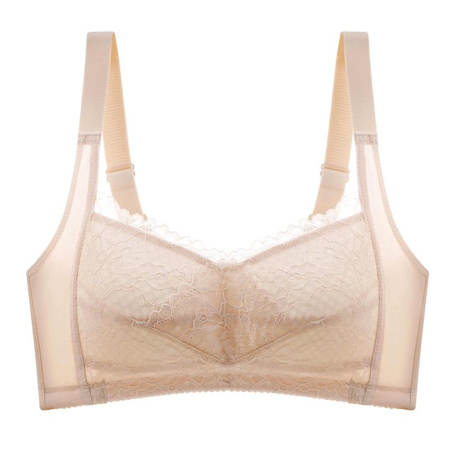 Timegard Plus Size Bras for Women No Underwire Lace Lightweight Full Coverage Comfort Daily Bralette
