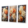 thumbnail image 3 of Designart "Chrysanthemums Autumn composition I" Floral & Botanical Framed Wall Art Set Of 3 - Beige Chrysanthemums Frame Gallery Set For Office Decor, 3 of 6