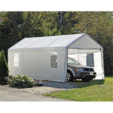 ShelterLogic 25772 10-20 Blanc Auvent Boîtier Kit avec Fenêtres S'Adapte 1-.38 Po. Cadre