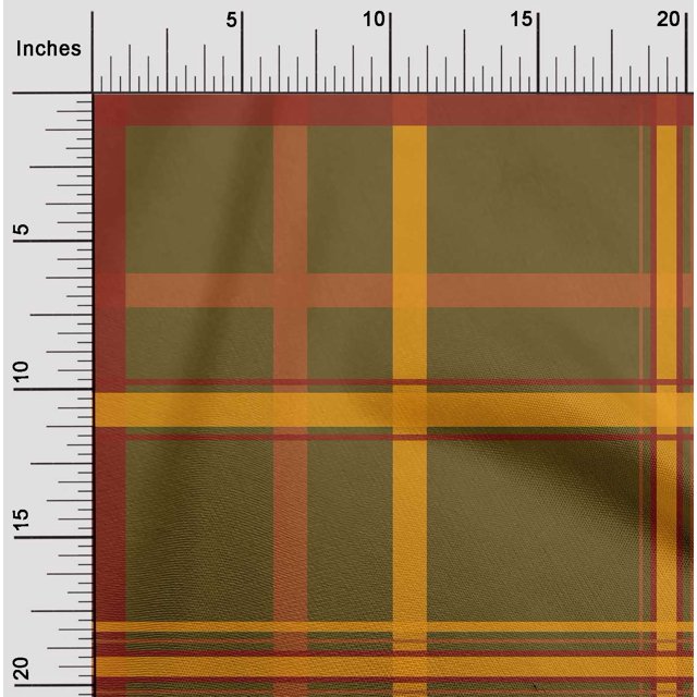 oneOone Silk Tabby Fabric Madras Check Print Sewing Fabric BTY 42 Inch Wide