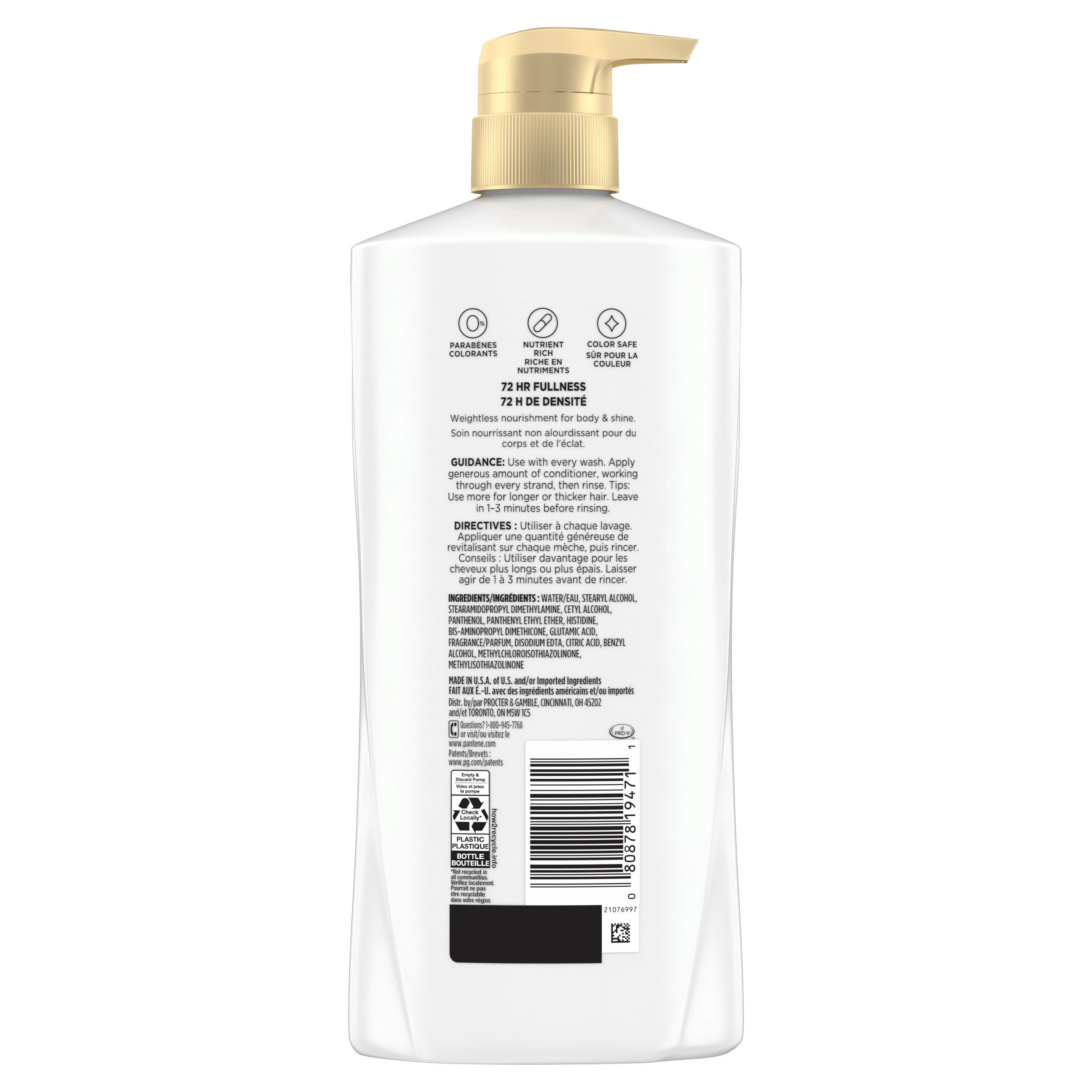 Pantene Sheer Volume 72 HR Fullness Conditioner, 476mL
