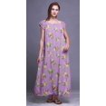 thumbnail image 3 of Bimba Pyjama pour Femmes Imprimé à Manches Courtes Longue Chemise de Nuit Tenue de Nuit pour Dames, 3 of 4