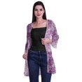 thumbnail image 2 of Moomaya Printed Georgette Shrug Ruffled Back Drop Hem Beach Cover Up For Women, 2 of 5