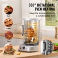 thumbnail image 3 of KFFKFF Rotisserie Grill, Upright Chicken Shawarma Cooking Device for Countertop, Electrically Powered Stainless Steel Broiler, Gyro Oven and Doner Kebab Maker, 3 of 9
