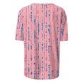 thumbnail image 4 of Pisexur Hauts pour Femmes, Hauts d'Été pour Femmes, Hauts de Sortie pour Femmes, Hauts pour Dames, Mode Féminine T-shirt à Manches 3/4 Froissé Col Rond Coupe Ample Manches Courtes Rose, m, 4 of 8