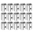 thumbnail image 1 of Unique Bargains Écrou de Raccord Rond M10 à M8 Adaptateur Filetage Convertisseur de Manchon Connecteur de Tige Tube Écrou Argent 15 Pack, 1 of 4