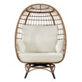 thumbnail image 4 of Sunjoy Light Brown Swivel Egg Cuddle Chair, 4 of 5