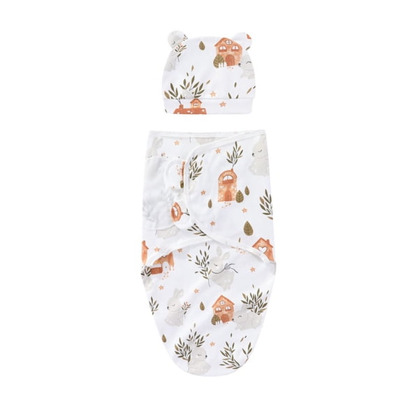 Sac de Couchage Ajustable pour Tout-Petits Garçons Filles, Couverture Portable Emmaillotage, Ensemble avec Chapeau pour Enfants Vêtements pour Enfants Taille Taille Unique