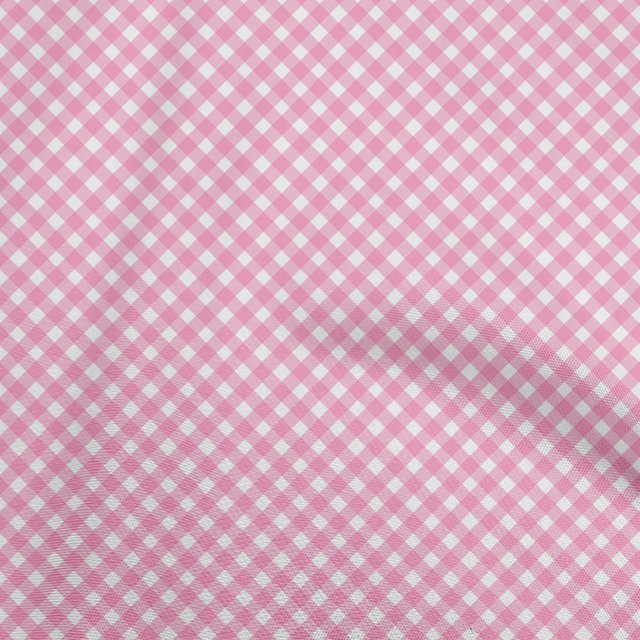 oneOone Rayon Medium Pink Fabric Gingham Check Craft Projects Decor Fabric Printed By The Yard 56 Inch Wide