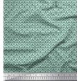 thumbnail image 1 of Soimoi Green Georgette Viscose Fabric Scales Geometric Print Fabric by Yard 42 Inch Wide, 1 of 3