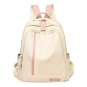 IFNWSV Versatile Large Capacity Junior High School Student Backpack Color Matching Foolproof Backpack New Student Backpack for the of the School Season