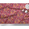 thumbnail image 2 of Soimoi Modal Satin Fabric Geometric Small Printed Craft Fabric by The Yard 42 Inch Wide, 2 of 3