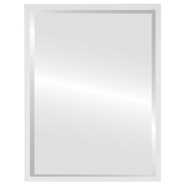 London Framed Rectangle Mirror - Linen White - 13" x 17"