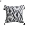 thumbnail image 2 of Opolski Simple Géométrique à Franges Coussin Décoratif Rectangulaire à Pompons Housse de Coussin Douce, 2 of 7