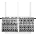 thumbnail image 1 of Geometric Boho Valances for Windows, Modern Kitchen Curtains, Bathroom Curtains Window Rod Pocket Short Curtains,Kitchen Window Curtains Over Sink,2 PCS Small Window Curtains,Valances for Kitchen, 1 of 1