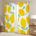 thumbnail image 2 of Erosebridal Rideaux Jaune Citron pour Salon, Rideaux et Draperies Fruits Tropicaux (52x84), Déco de Chambre Botanique, 2 of 5