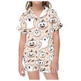 thumbnail image 5 of WEAIXIMIUNG Ensemble de Pyjama pour Enfants à Col Boutonné Imprimé, Haut à Manches Courtes et Short, 12-13 Ans, 5 of 5