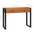 thumbnail image 4 of vidaXL Desk with 2 Drawers 100x40x75 cm Teak Wood, 4 of 5