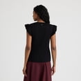 thumbnail image 3 of Mexx Women’s Crew Neck Knit Top with Ruffle Sleeves, 3 of 5