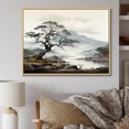 thumbnail image 1 of Designart Large Tree Natural framed wall art, Grey Minimalism Tree Ink euphony , Trees framed wall art decor, Grey Traditional Natural framed wall art, 40x30 inches Natural brown color Frame, 1 of 5