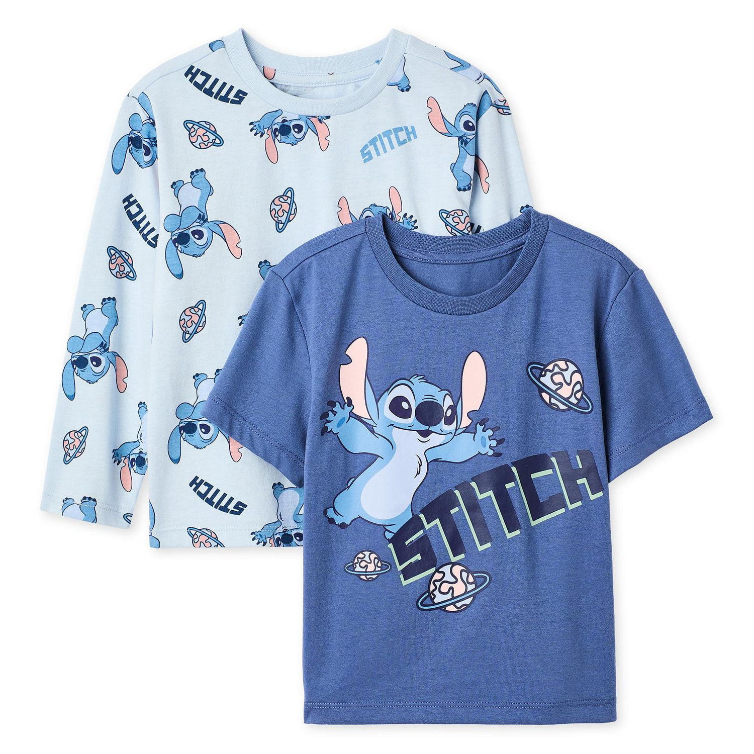 Lot de 2 t-shirts Stitch Disney pour petits garçons