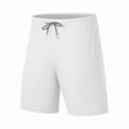 thumbnail image 2 of Sentmoon Mens Shorts Athletic High Waist Loose 2025 Summer Beach Shorts Drawstring Solid Color Quick Dry Running Shorts with Pockets Comfy for Sports Wear White XXXL, 2 of 5