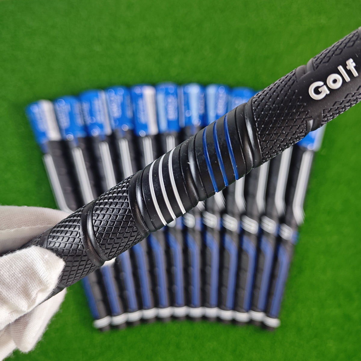 Blue CP2 Golf Grip Non-Slip Rubber Warp Golf Club Grips Set - Perfect for Outdoor Sports 13PCS Midsize