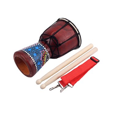 4 Inch Professional African Djembe Drum Traditional Folk World Traditional Djembe Drums 4 Portable Musical Instruments Kids Learners Gifts Random Pattern