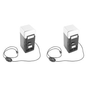 2X USB Mini Réfrigérateur à froid Drop Congélateur de garniture USB Mini Réfrigérateur Petit Soda Portable Mini Réfrigérateur pour voiture noir